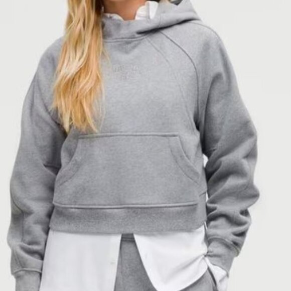 Lululemon Athletica Scuba Heathered Grey Oversized Graphic Hoodie M/L - Picture 1 of 8